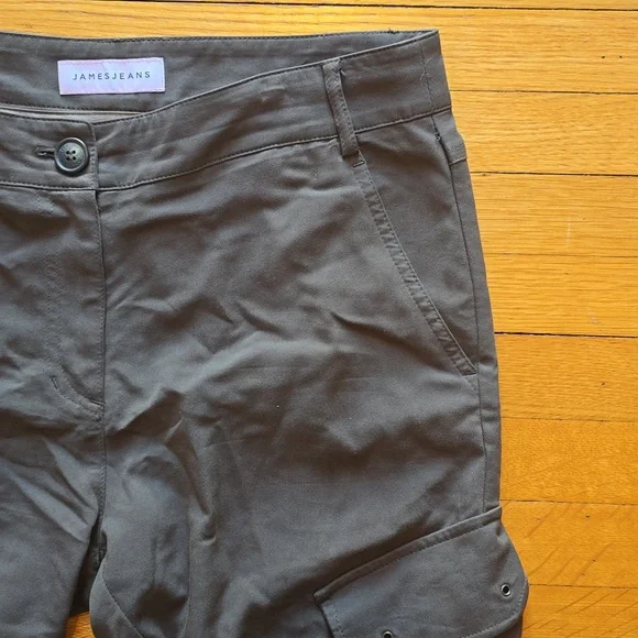 James Jeans, Boyfriend Cargo Military Green Pants, EUC, Women's 26 - Picture 5 of 15